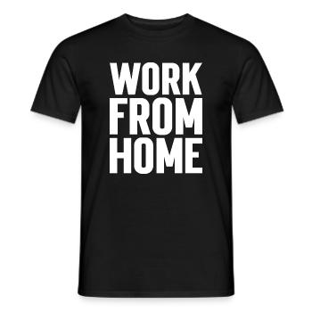 Motivierendes T-Shirt für die Arbeit von zu Hause aus - Männer T-Shirt - Schwarz - Vorne - AI Model Male 178 light (178cm)