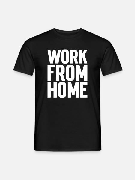 Work from home motivating tee - Men's T-Shirt - black