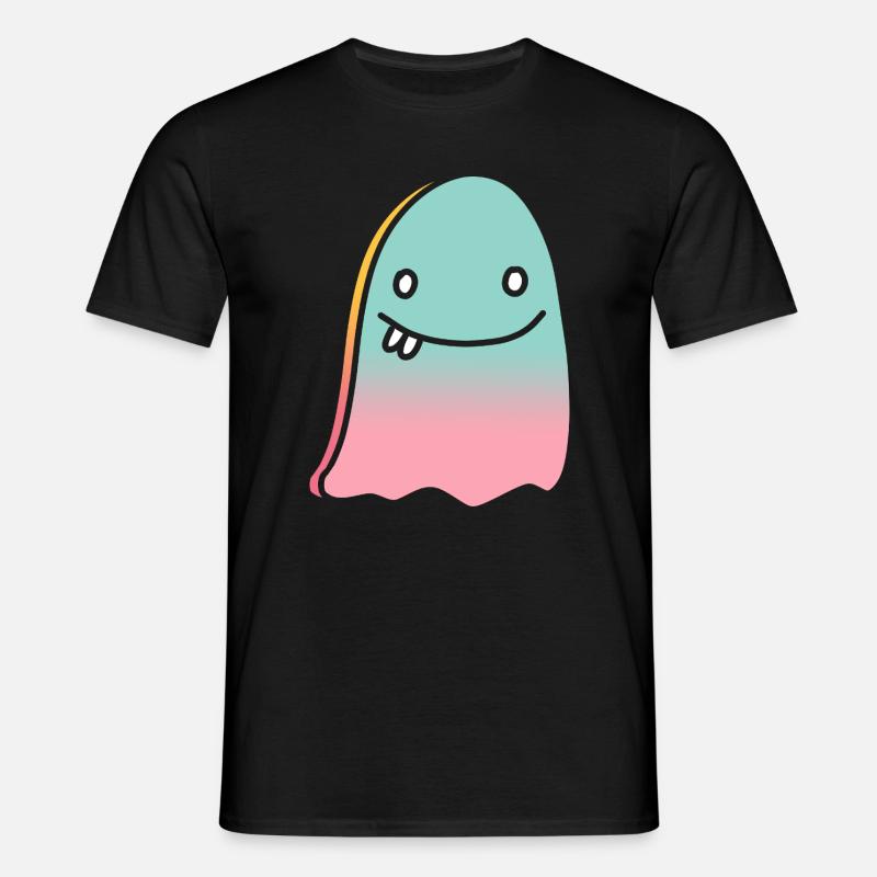 Geist doodle gradient - Männer T-Shirt - Schwarz