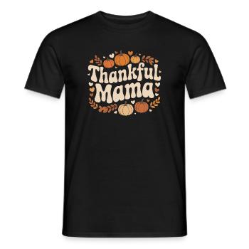 Thankful Mama Herbst Kürbisse Herzen Liebe - Männer T-Shirt - Schwarz - Vorne - AI Model Male 178 light (178cm)