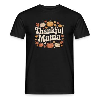 Maman reconnaissante Automne Citrouilles Coeurs Amour - T-shirt homme - noir - Devant - AI Model Male 178 light (178cm)