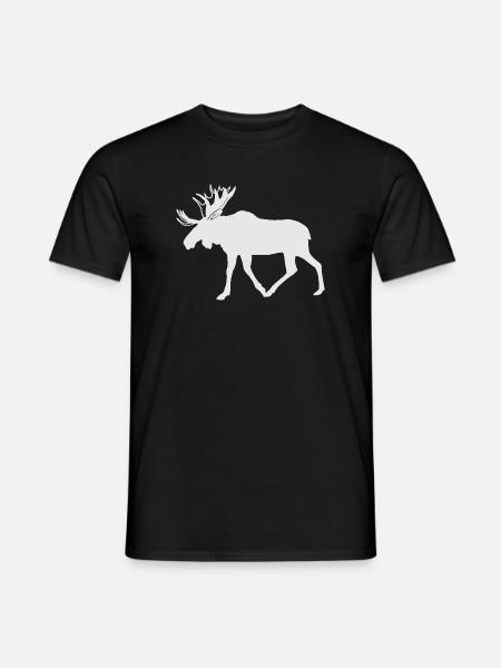 Süßer Elch Elk Moose Schweden Norwegen Finnland - Männer T-Shirt - Schwarz