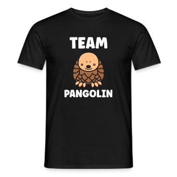 Pangolin Team Mascotte Mignonne - T-shirt homme - noir - Devant - AI Model Male 178 light (178cm)