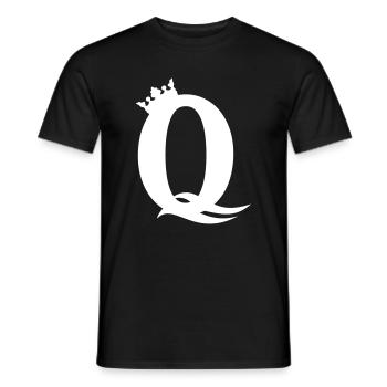 Q-Queen – Majestueuse Party & Girl Design - T-shirt homme - noir - Devant - AI Model Male 178 light (178cm)