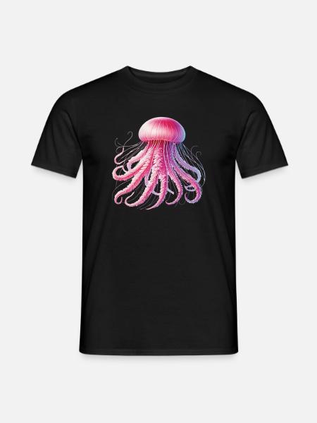 Qualle Meerestiere Karneval Tentakeln Feuerqualle - Männer T-Shirt - Schwarz