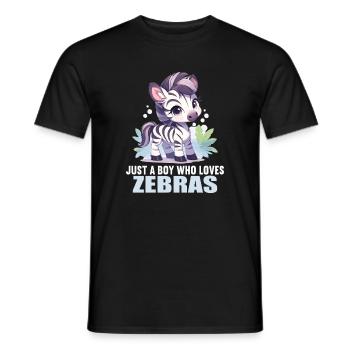 Zebras Zebra - Men's T-Shirt - black - Front - AI Model Male 178 light (178cm)