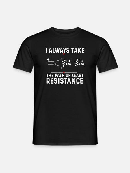 Prendre le chemin de la moindre résistance Ohm Joke - T-shirt homme - noir