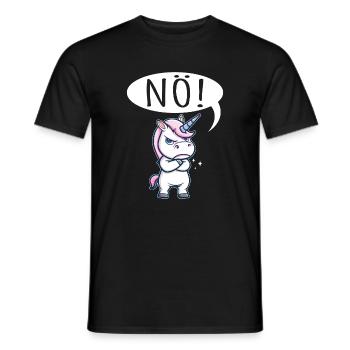 Einhorn Nö Bockig - Männer T-Shirt - Schwarz - Vorne - AI Model Male 178 light (178cm)