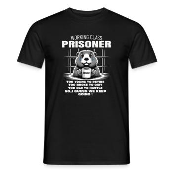 Lundi Trapped Work Drôle Tenue De Travail - T-shirt homme - noir - Devant - AI Model Male 178 light (178cm)