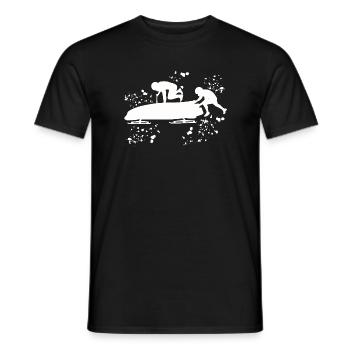 Bob Team Anschieber Bob - Männer T-Shirt - Schwarz - Vorne - AI Model Male 178 light (178cm)