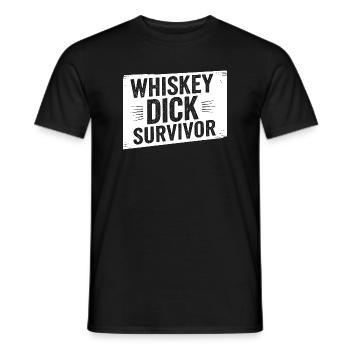 Whisky Dick Survivor Humour coquin Drec - T-shirt homme - noir - Devant - AI Model Male 178 light (178cm)