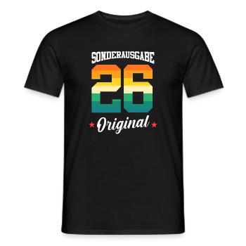 26 Geburtstag - Männer T-Shirt - Schwarz - Vorne - AI Model Male 178 light (178cm)