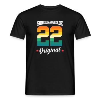 22 Birthday - Men's T-Shirt - black - Front - AI Model Male 178 light (178cm)