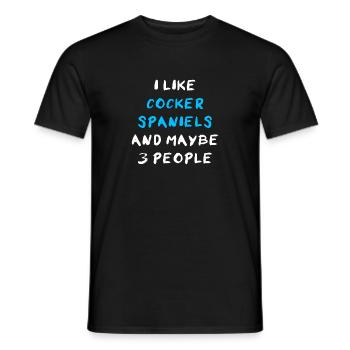 Cocker Spaniel - T-shirt homme - noir - Devant - AI Model Male 178 light (178cm)