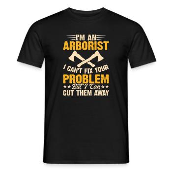 Funny Woodworker Woodworker Gift - Men's T-Shirt - black - Front - AI Model Male 178 light (178cm)