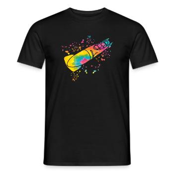 Bobfahrer Bobschlitten Viererbob - Männer T-Shirt - Schwarz - Vorne - AI Model Male 178 light (178cm)