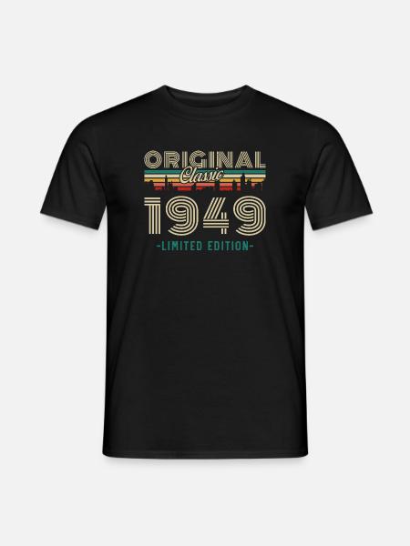 1949 Vintage Retro fødselsdagsgave - Mænd T-shirt - sort