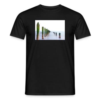 Langzeitbelichtungs-Spurn-Punkt - Männer T-Shirt - Schwarz - Vorne - AI Model Male 178 light (178cm)
