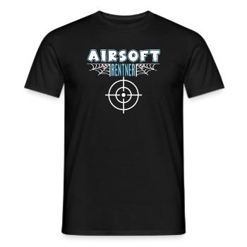 Airsoft Airsofter Rentner Rente Ruhestand - Männer T-Shirt - Schwarz - Vorne - AI Model Male 178 light (178cm)