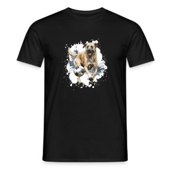 Kangal Hund Fussball Team - Männer T-Shirt - Schwarz - Vorne - AI Model Male 178 light (178cm)