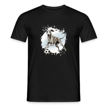 Greyhound Hund Fussball Team - Männer T-Shirt - Schwarz - Vorne - AI Model Male 178 light (178cm)