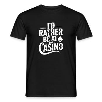 Ich wäre lieber im Casino - Männer T-Shirt - Schwarz - Vorne - AI Model Male 178 light (178cm)