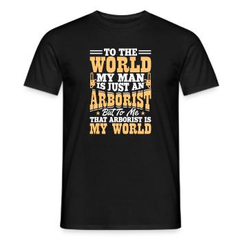 Funny Woodworker Woodworker Gift - Men's T-Shirt - black - Front - AI Model Male 178 light (178cm)