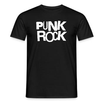 Punk Rock Bold Typography - Men's T-Shirt - black - Front - AI Model Male 178 light (178cm)