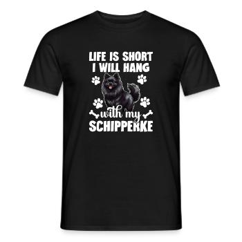 Life is short, I'm going to go with my - Men's T-Shirt - black - Front - AI Model Male 178 light (178cm)