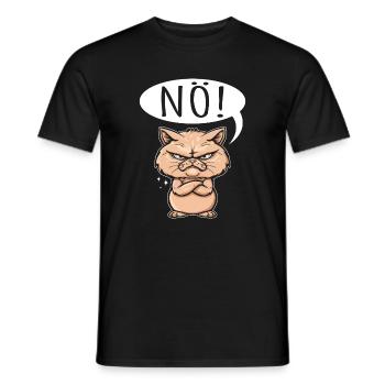 sowas von nö - katze sagt nein - Männer T-Shirt - Schwarz - Vorne - AI Model Male 178 light (178cm)