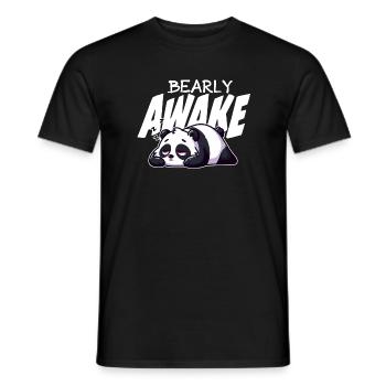 Früh erwachen Panda Illustration - Männer T-Shirt - Schwarz - Vorne - AI Model Male 178 light (178cm)