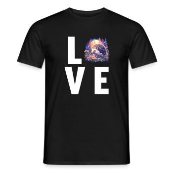 Igel - Männer T-Shirt - Schwarz - Vorne - AI Model Male 178 light (178cm)