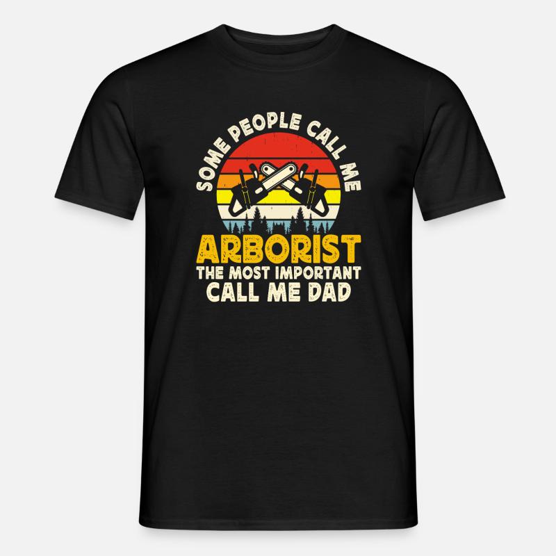 Arborist Baumpfleger Vater Geschenk - Männer T-Shirt - Schwarz