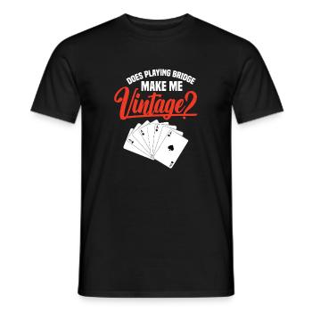 Macht Mich Das Bridge-spielen Zu Einem - Männer T-Shirt - Schwarz - Vorne - AI Model Male 178 light (178cm)