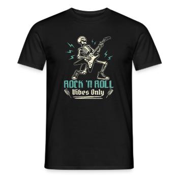 Ambiance Rock 'N Roll uniquement Musique de guitare de groupe de rock - T-shirt homme - noir - Devant - AI Model Male 178 light (178cm)
