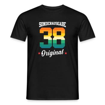 38 Geburtstag - Männer T-Shirt - Schwarz - Vorne - AI Model Male 178 light (178cm)