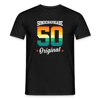 50 Birthday - Men's T-Shirt - black - Front - AI Model Male 178 light (178cm)