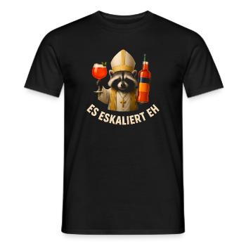 Es Eskaliert Eh Waschbär Spritz Party Geschenkidee - Männer T-Shirt - Schwarz - Vorne - AI Model Male 178 light (178cm)