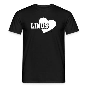 Linus as Gold - Men's T-Shirt - black - Front - AI Model Male 178 light (178cm)