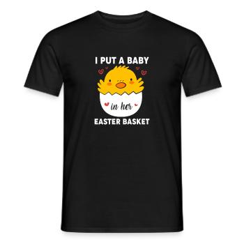 Gender Reveal Pâques Future maman - T-shirt homme - noir - Devant - AI Model Male 178 light (178cm)