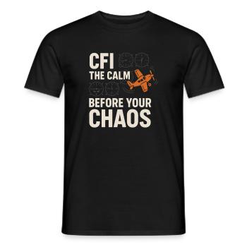 Instructeur de vol Cfi Pilote Instructeur d’aviation - T-shirt homme - noir - Devant - AI Model Male 178 light (178cm)
