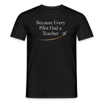 Instructeur de vol Cfi Pilote Instructeur d’aviation - T-shirt homme - noir - Devant - AI Model Male 178 light (178cm)