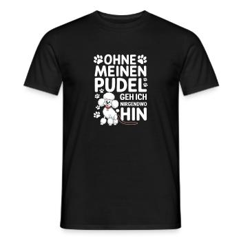 Ohne Meinen Pudel Geh Ich Nirgendwo Hin - Männer T-Shirt - Schwarz - Vorne - AI Model Male 178 light (178cm)