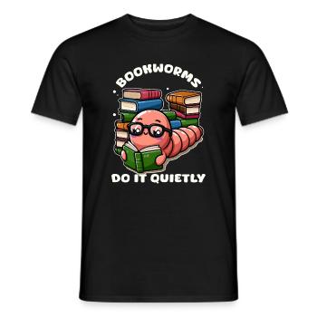 Cartoon-Buchliebhaber - Männer T-Shirt - Schwarz - Vorne - AI Model Male 178 light (178cm)