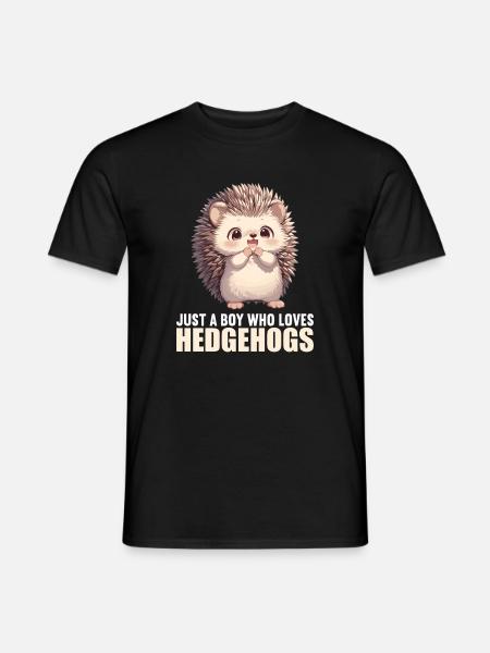 Igel - Männer T-Shirt - Schwarz