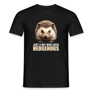 Igel - Männer T-Shirt - Schwarz - Vorne - AI Model Male 178 light (178cm)
