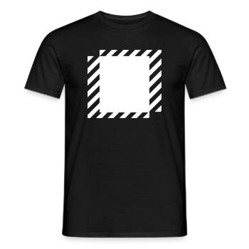  lines squares design - Men's T-Shirt - black - Front - AI Model Male 178 light (178cm)