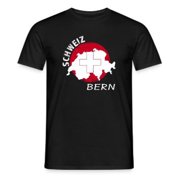 Bern - Männer T-Shirt - Schwarz - Vorne - AI Model Male 178 light (178cm)
