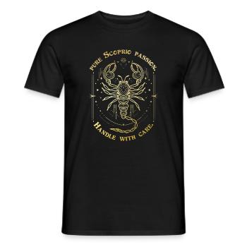 Scorpio Passion Zodiac Sign Gift Astrology Art - Men's T-Shirt - black - Front - AI Model Male 178 light (178cm)