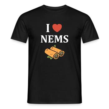 I Love NEMS Colorful Illustration - Men's T-Shirt - black - Front - AI Model Male 178 light (178cm)
